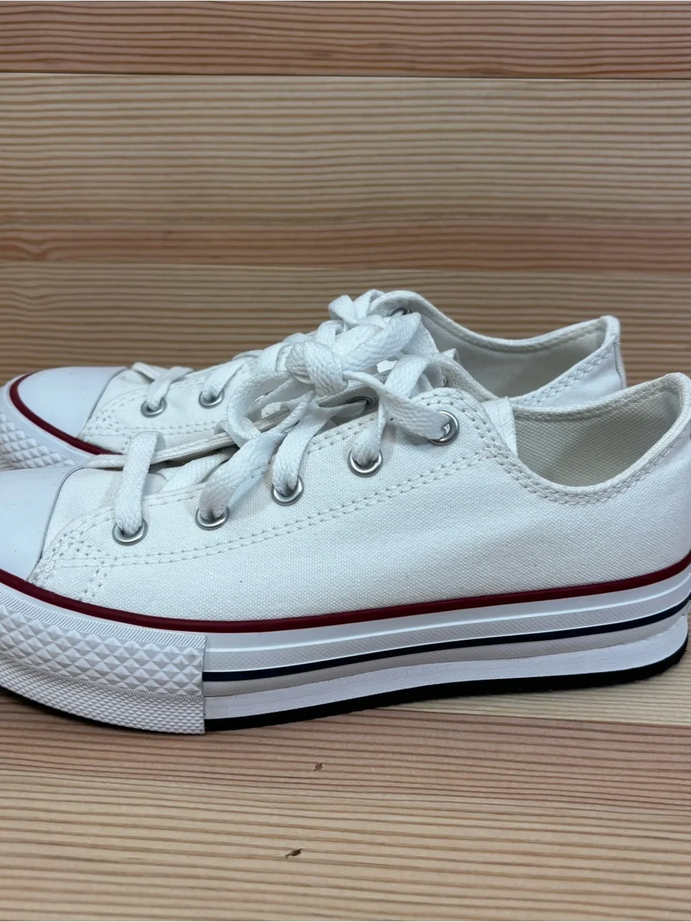Converse Canvas All‎ Star CTAS EVA Lift OX Low Top White  Kids  Sz 2.5 Youth